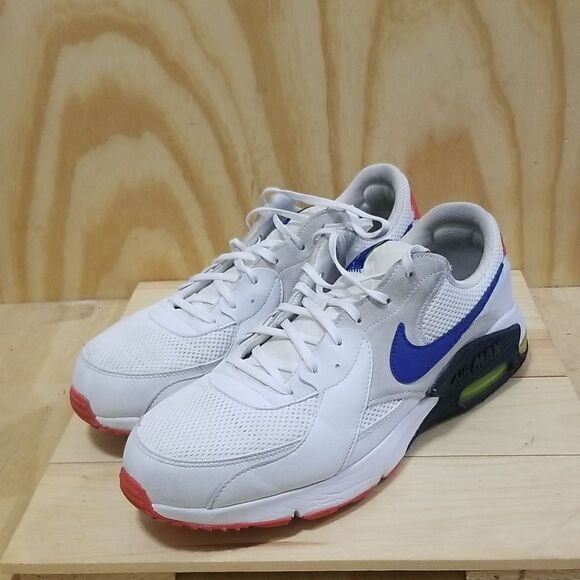 NIKE AIR MAX EXCEE MEN'S SHOES 2019 WHITE BLUE BRIGHT CACTUS SZ- 9 1/2 - Picture 6 of 9
